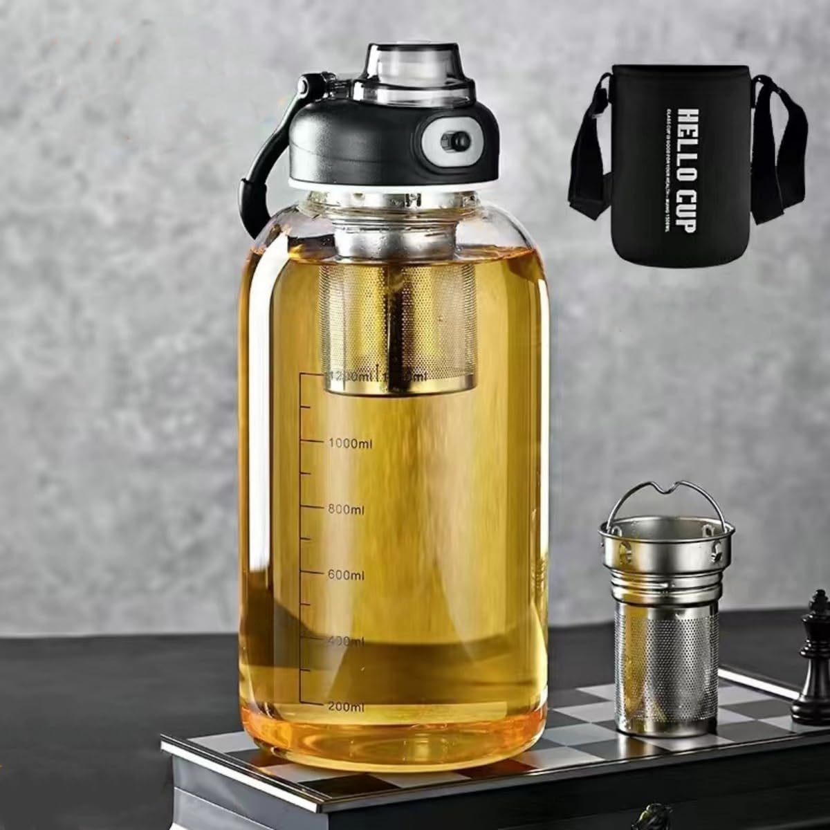 Kettler Home Gym - Vaso de té de vidrio con