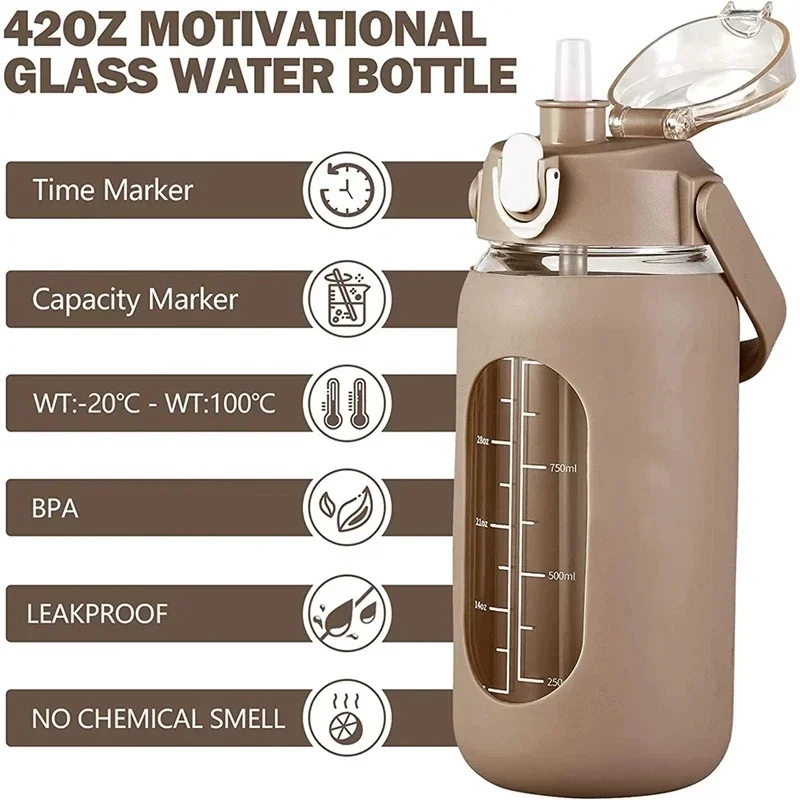 Kettler Home Gym - Botellas de agua de vidrio de