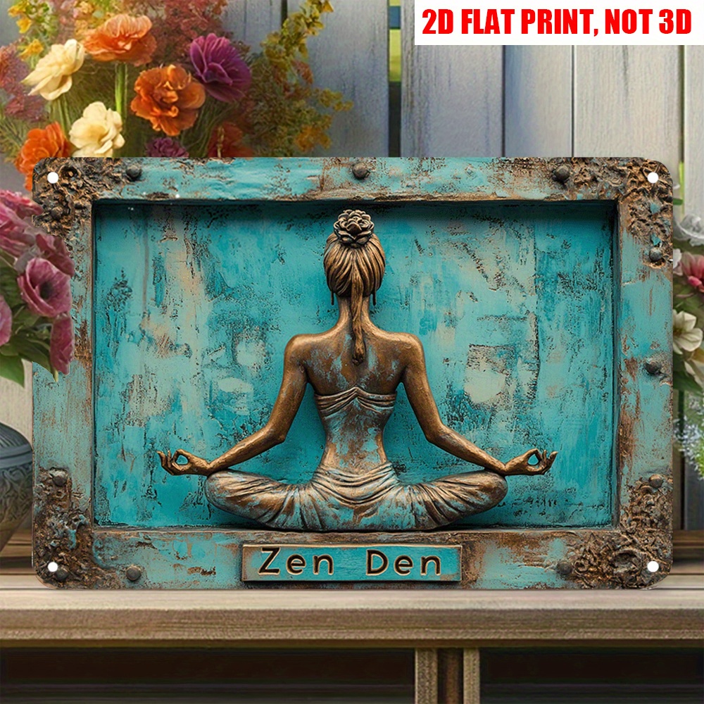 Home Gym Zen - Arte Metálico de Pared 2D Plano
