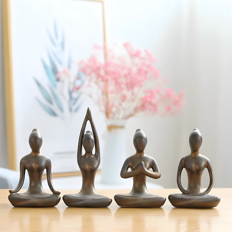 Figuras de Yoga abstractas Zen - Home Gym Zen reseña y precio