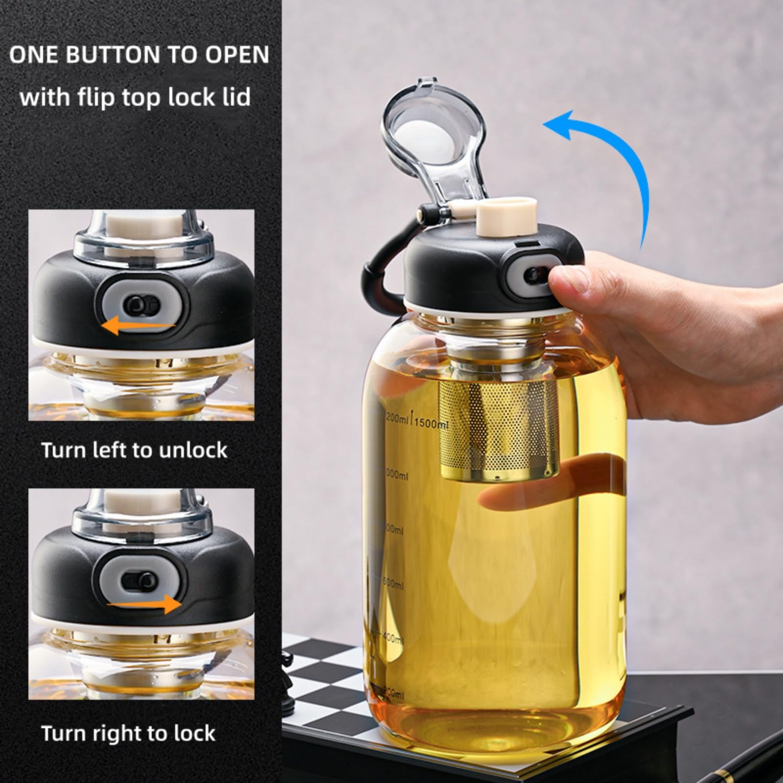 Vaso de té de vidrio con infus - Kettler Home Gym reseña y precio