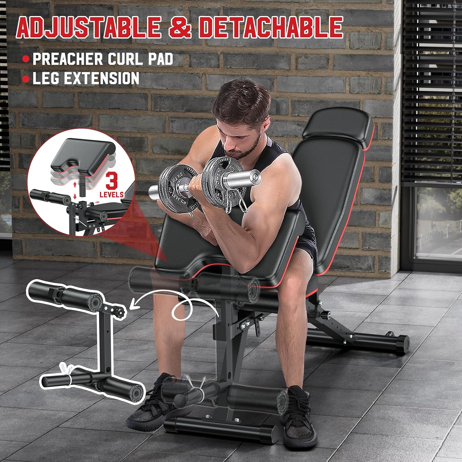 Banco de entrenamiento con ext - Home Gym With Leg Press reseña y precio