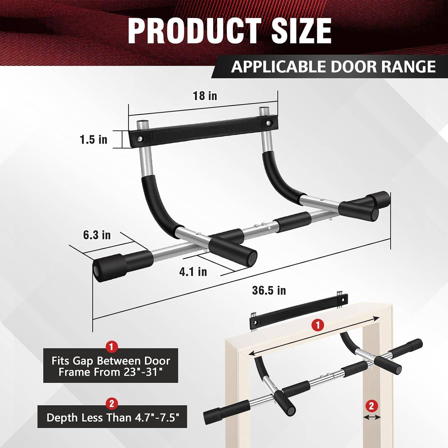 Barra de dominadas ajustable p - Chin Up Doorframe reseña y precio