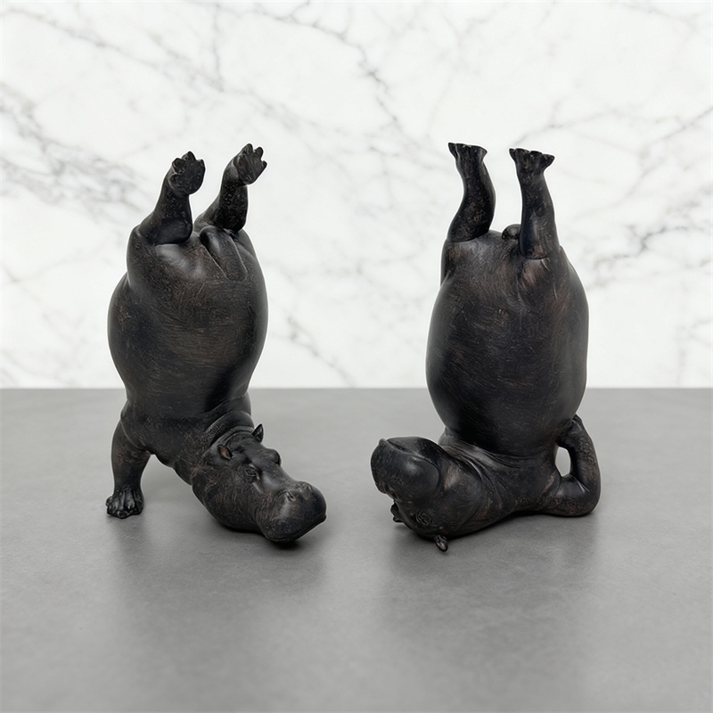 Figura de resina de hipopótamo - Home Gym Zen reseña y precio